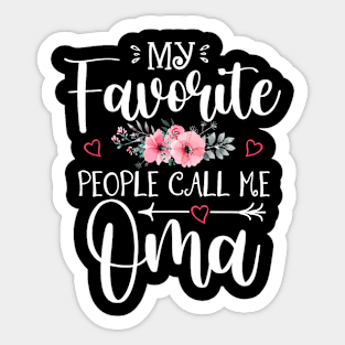 My Favorite People Call Me Floral Mother's Day Sticker